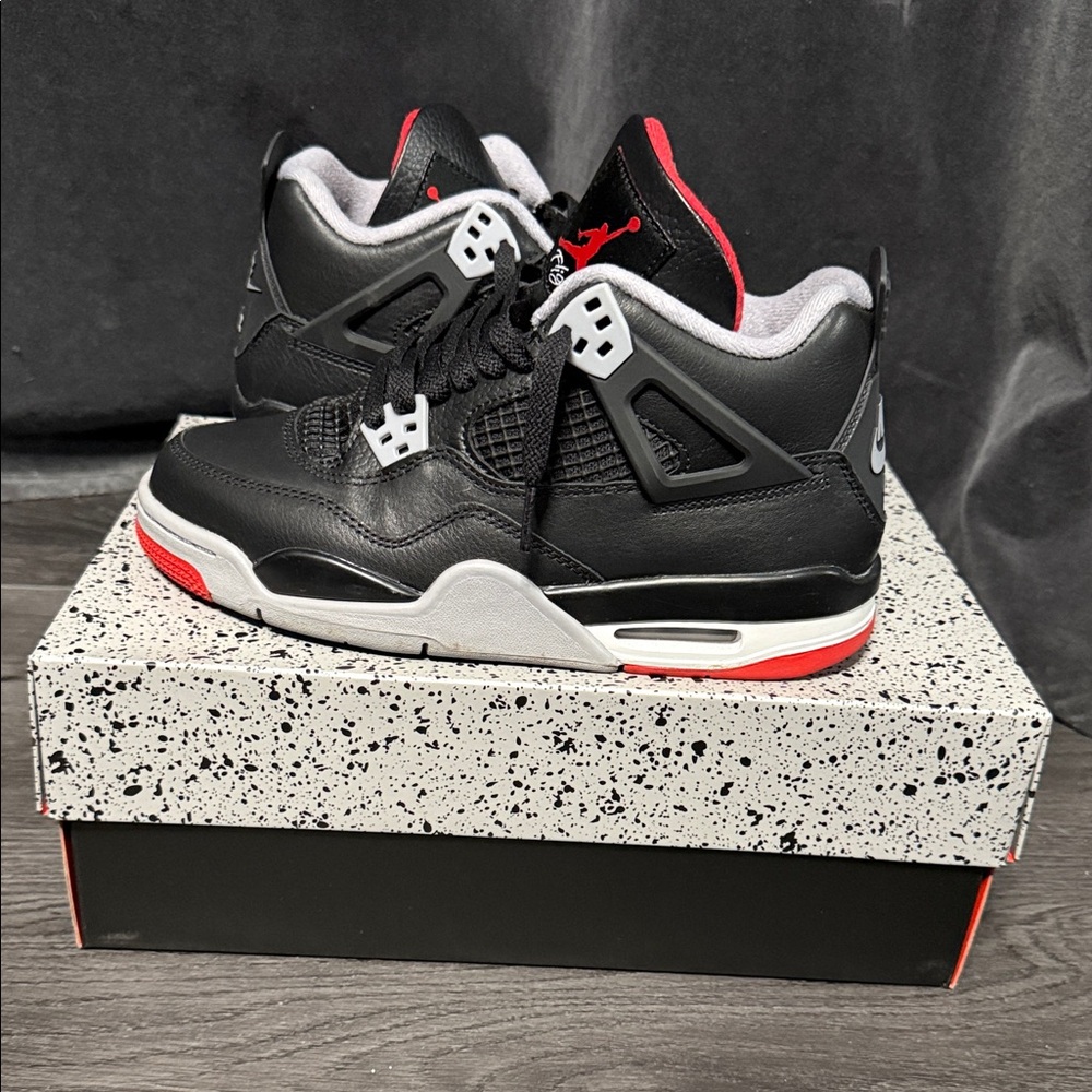 Jordan Kids Black and Red Sneakers